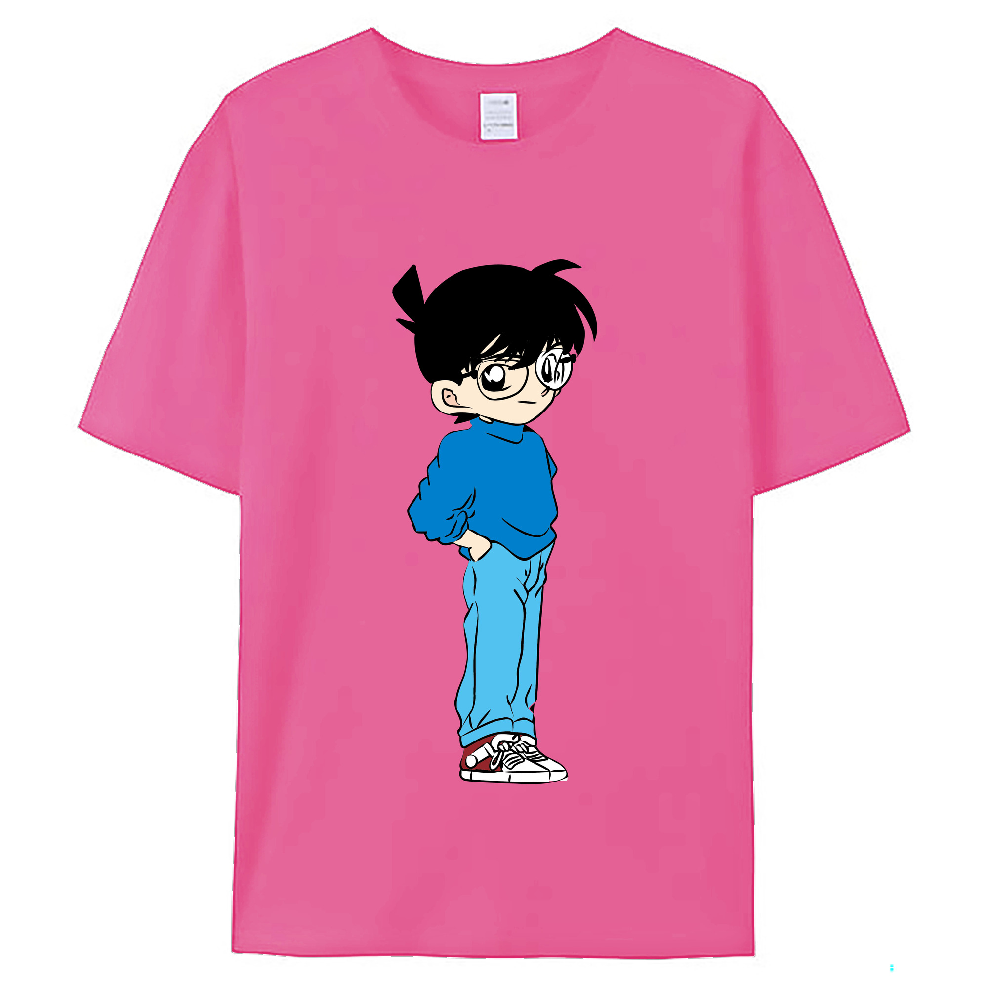（画像用） 名探偵コナン 江戸川 コナン Detective Conan Conan Edogawa レディースカジュアルプリントTシャツ（綿100％）